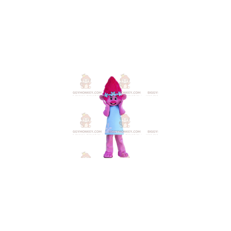 Costume de mascotte BIGGYMONKEY™ de lutin rose avec une jolie Costume de mascotte BIGGYMONKEY™ de lutin rose avec une jolie