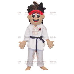 Línea de visión Me preparé pedir disculpas Disfraz de mascota BIGGYMONKEY™ de karateka de Tamaño L (175-180 CM)