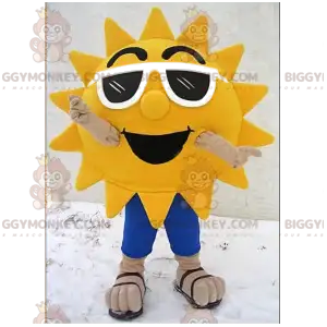 Sun BIGGYMONKEY™ Mascot Costume with White Sunglasses –