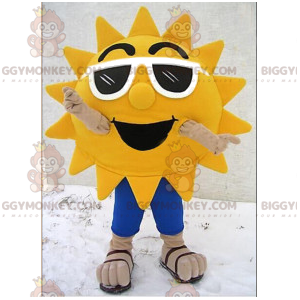 Sun BIGGYMONKEY™ Maskottchenkostüm mit weißer Sonnenbrille -