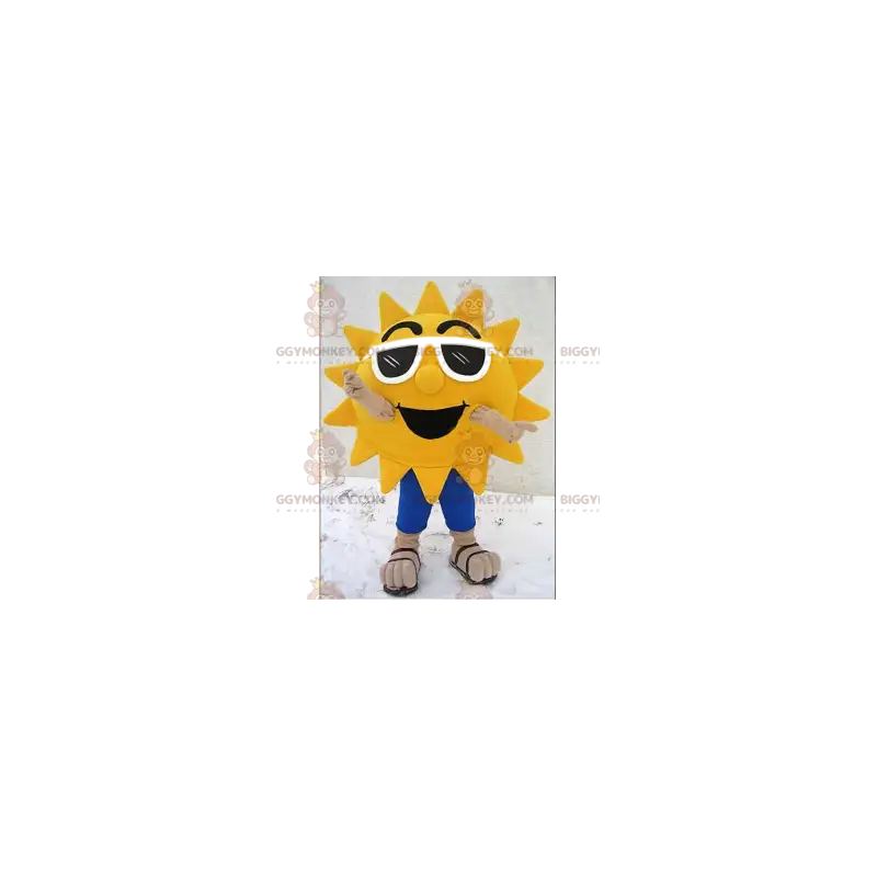 Sun BIGGYMONKEY™ Mascot Costume with White Sunglasses –