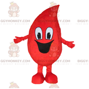 Smiling Blood Drop BIGGYMONKEY™ Mascot Costume. blood drop