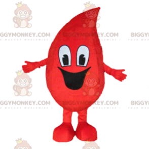 Στολή μασκότ Smiling Blood Drop BIGGYMONKEY™. στολή σταγόνα αίματος - Μη ταξινομημένες μασκότ - BiggyMonkey.com