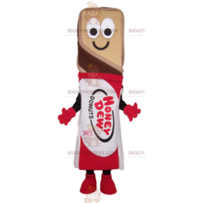 Traje de mascote de barra de chocolate BIGGYMONKEY™. fantasia