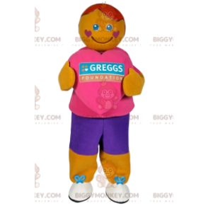 BIGGYMONKEY™ mascot costume of snowman in colorful sportswear –
