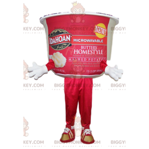 Costume de mascotte BIGGYMONKEY™ de pot de purée préparée.