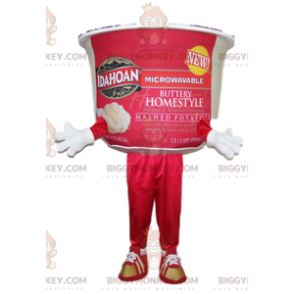 Costume de mascotte BIGGYMONKEY™ de pot de purée préparée.