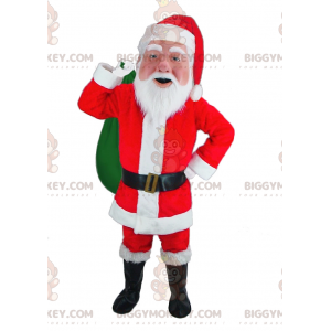 Santa Claus BIGGYMONKEY™ Maskottchenkostüm in Rot und Weiß -