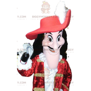 Captain Hook BIGGYMONKEY™ mascottekostuum met mooie rode jas -