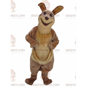Morsom realistisk brun kengurumaskotkostyme BIGGYMONKEY™ - Kenguru-maskoter - BIGGYMONKEY_01399 - BiggyMonkey.com