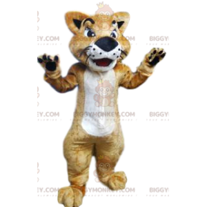 Κοστούμι μασκότ Cougar BIGGYMONKEY™ με φανέλα βεντάλιας.
