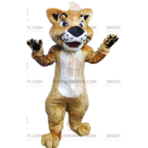 Traje de mascote Cougar BIGGYMONKEY™ com camisa de torcedor. –