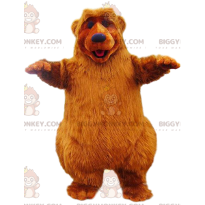 Disfraz de mascota BIGGYMONKEY™ de oso rojo con Tamaño L (175-180 CM)