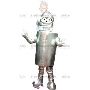 Alien grå robot BIGGYMONKEY™ maskot kostume. robot kostume -