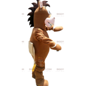 BIGGYMONKEY™ Brown Donkey Mascot Costume With Nice Mane -