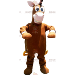 BIGGYMONKEY™ Costume da mascotte asino marrone con bella