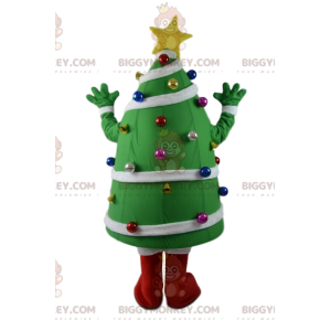 Tree BIGGYMONKEY™ mascot costume with decoration. Christmas