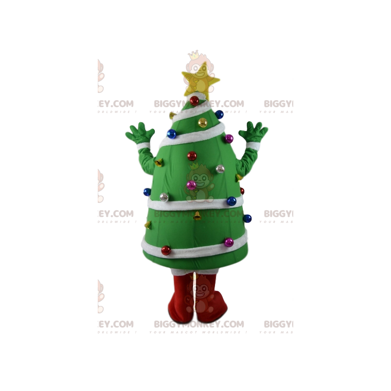 Tree BIGGYMONKEY™ mascot costume with decoration. Christmas