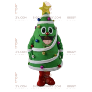 Kostým maskota stromu BIGGYMONKEY™ s ozdobou. Kostým vánočního
