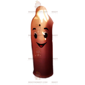 Kostým maskota velmi usměvavého kondomu BIGGYMONKEY™. kostým kondomu - Nezařazení maskoti - BIGGYMONKEY_012123 - BiggyMonkey.com