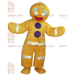 Costume de mascotte BIGGYMONKEY™ de bonhomme de pain d'épice