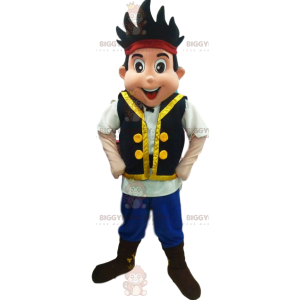 Manga character BIGGYMONKEY™ mascot costume with a beautiful