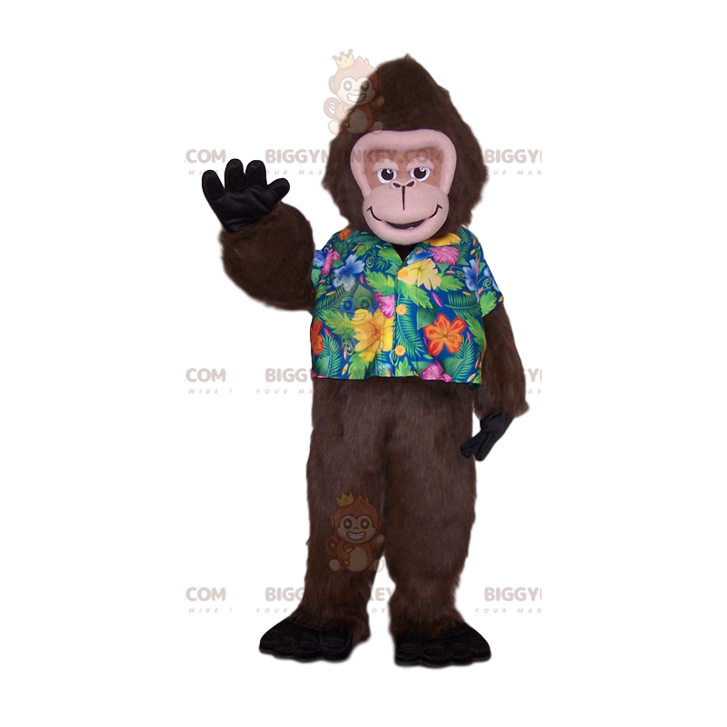 Costume de mascotte BIGGYMONKEY™ de singe avec une chemise Costume de mascotte BIGGYMONKEY™ de singe avec une chemise