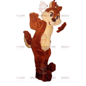 BIGGYMONKEY™ mascot costume of Tic, the squirrel in Tic & Tac -