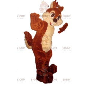 BIGGYMONKEY™ mascot costume of Tic, the squirrel in Tic & Tac -