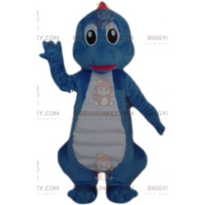 Blauer Dinosaurier BIGGYMONKEY™ Maskottchen Kostüm. Blaues