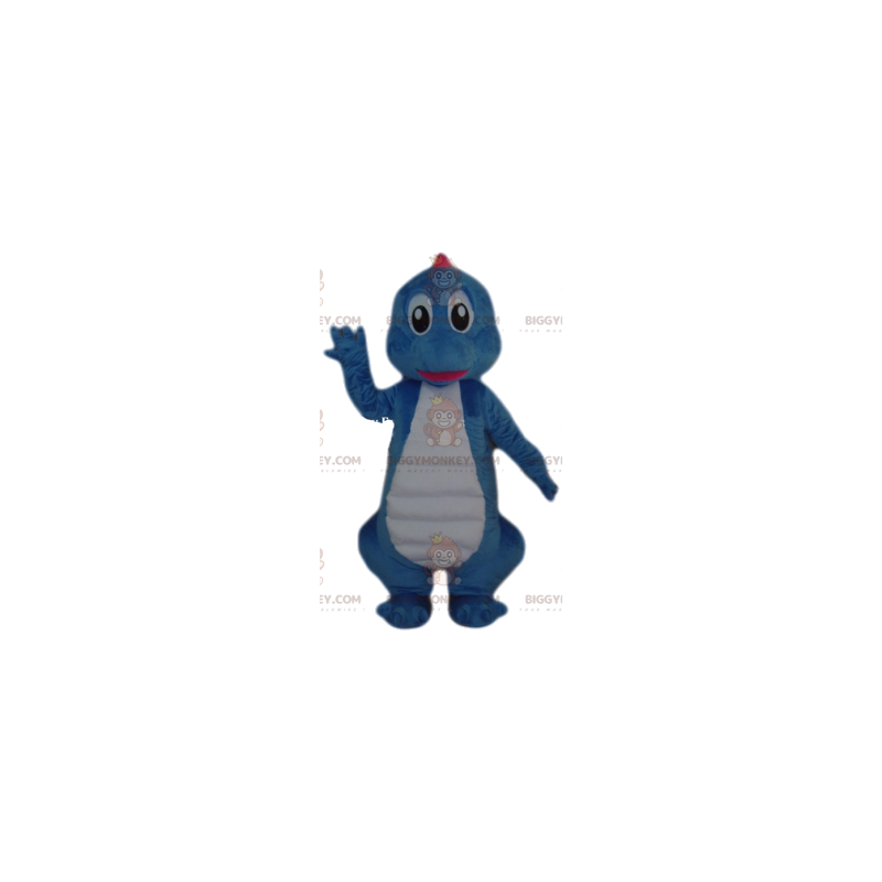 Kostium maskotki niebieskiego dinozaura BIGGYMONKEY™. Niebieski Kostium maskotki niebieskiego dinozaura BIGGYMONKEY™. Niebieski