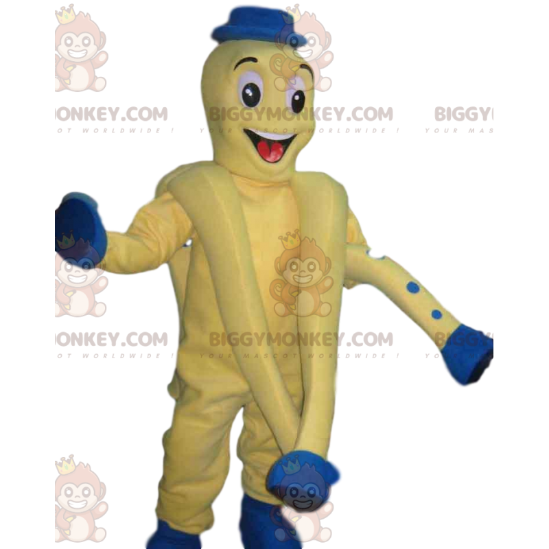 Sininen pilkkumustekala BIGGYMONKEY™ maskottiasu. mustekala-asu - Kalojen maskotit - BIGGYMONKEY_012149 - BiggyMonkey.com