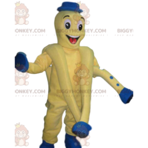 Sininen pilkkumustekala BIGGYMONKEY™ maskottiasu. mustekala-asu - Kalojen maskotit - BIGGYMONKEY_012149 - BiggyMonkey.com