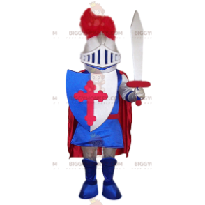 Knight BIGGYMONKEY™ mascot costume with his shield. Knight