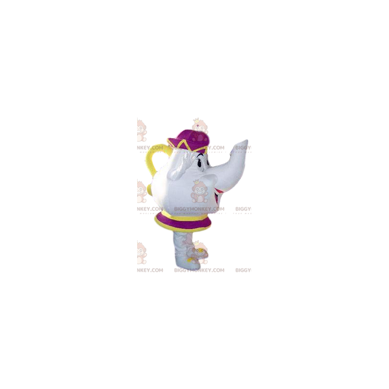 Traje de mascote BIGGYMONKEY™ Sra. Samovar, Bule da Bela e a Traje de mascote BIGGYMONKEY™ Sra. Samovar, Bule da Bela e a