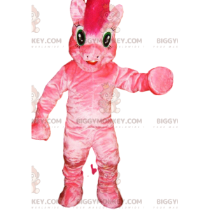 Costume de mascotte BIGGYMONKEY™ de poney rose avec sa crinière