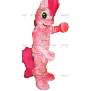 BIGGYMONKEY™ mascot costume of pink pony with crazy mane -