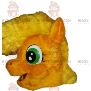 BIGGYMONKEY™ Maskottchenkostüm aus gelbem Pony mit verrückter