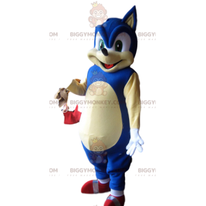 BIGGYMONKEY™ costume mascotte di Sonic, il famoso riccio blu di