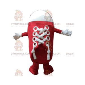 BIGGYMONKEY™ mascot costume of red and white shoes. shoe suit -
