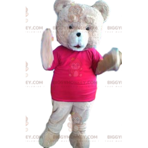 Kostium maskotki różowego misia BIGGYMONKEY™ z dżersejem w
