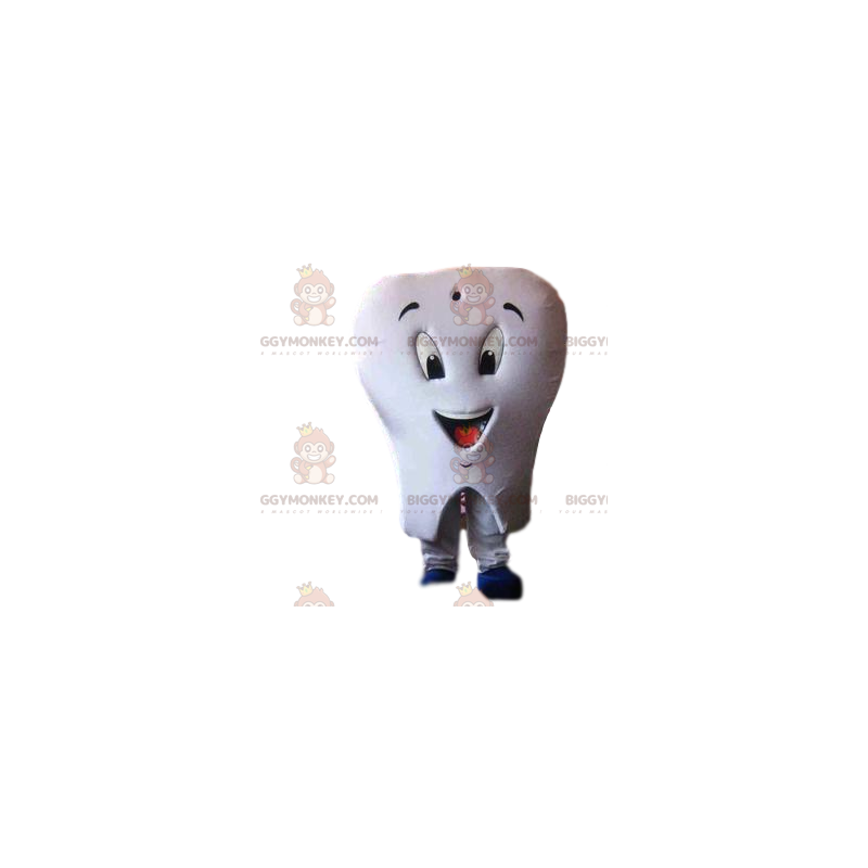 White Tooth BIGGYMONKEY™ Mascot Costume with Toothbrush -