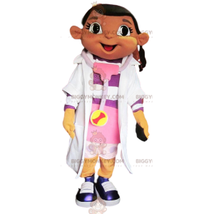 BIGGYMONKEY™ maskotkostume til lille pige sygeplejerske -