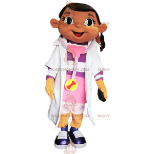BIGGYMONKEY™ Krankenschwester-Outfit-Maskottchen-Kostüm für