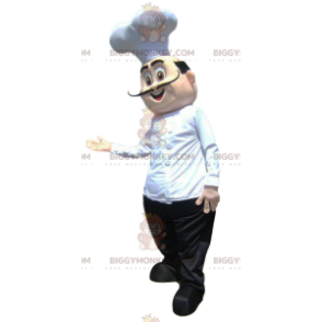 Traje de mascote Chef BIGGYMONKEY™ com bigodes grandes –