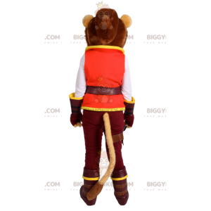 BIGGYMONKEY™ Mascot Costume Feline In Vintage Military Outfit –