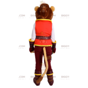 BIGGYMONKEY™ Mascot Costume Feline In Vintage Military Outfit –