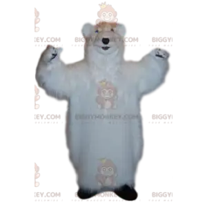 BIGGYMONKEY™ majestätisk isbjörnmaskotdräkt. Vitbjörnsdräkt -