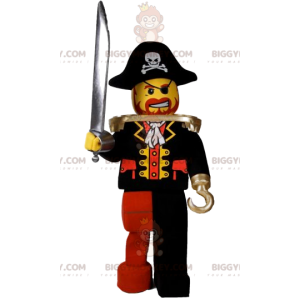 BIGGYMONKEY™ mascot costume of playmobil pirate with a nice hat