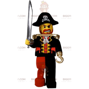 Kostým maskota BIGGYMONKEY™ piráta playmobilu s pěkným